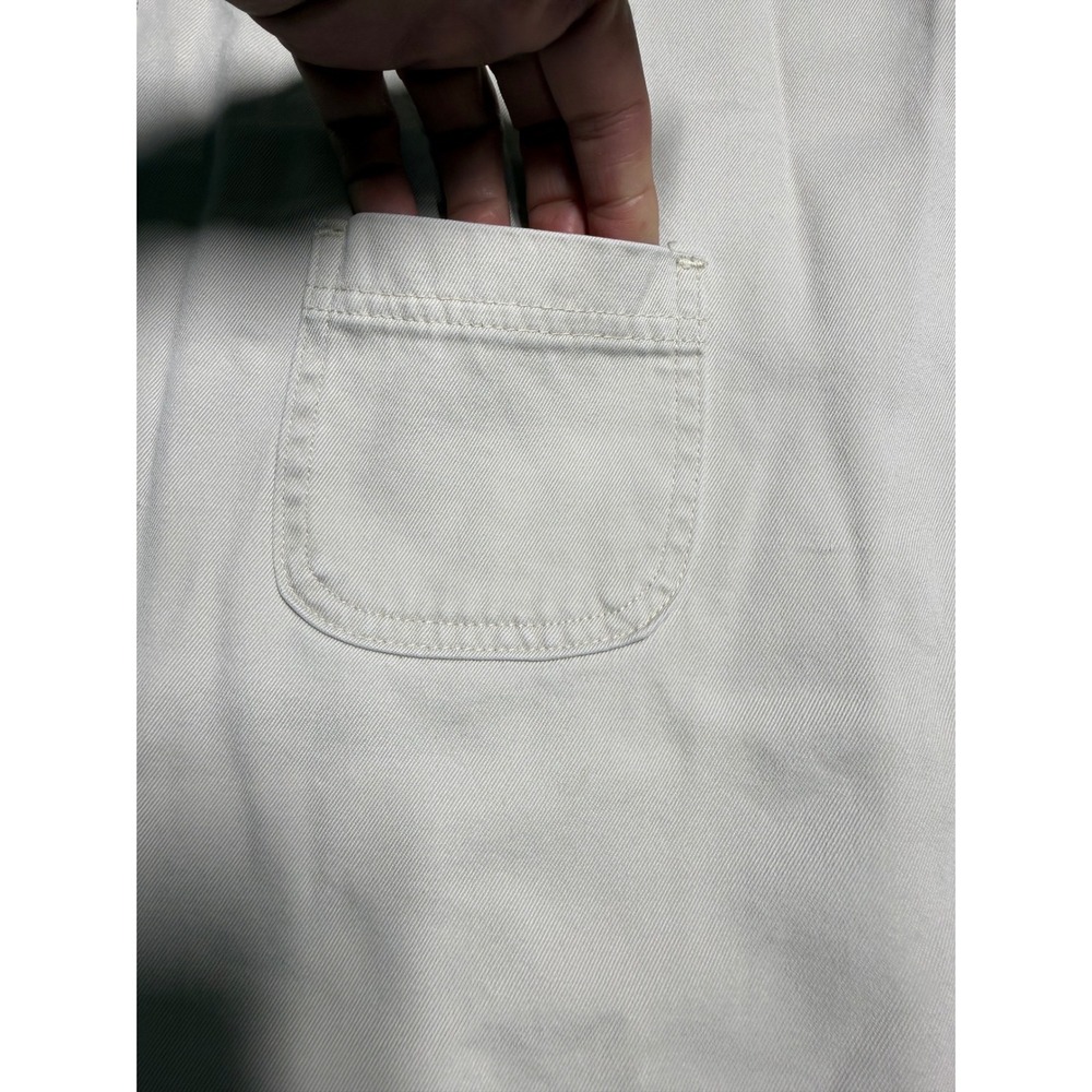 Crossroads Womens Large White Cotton Lyocell Sleeveless Side‎ Button Maxi Dress - Picture 7 of 9